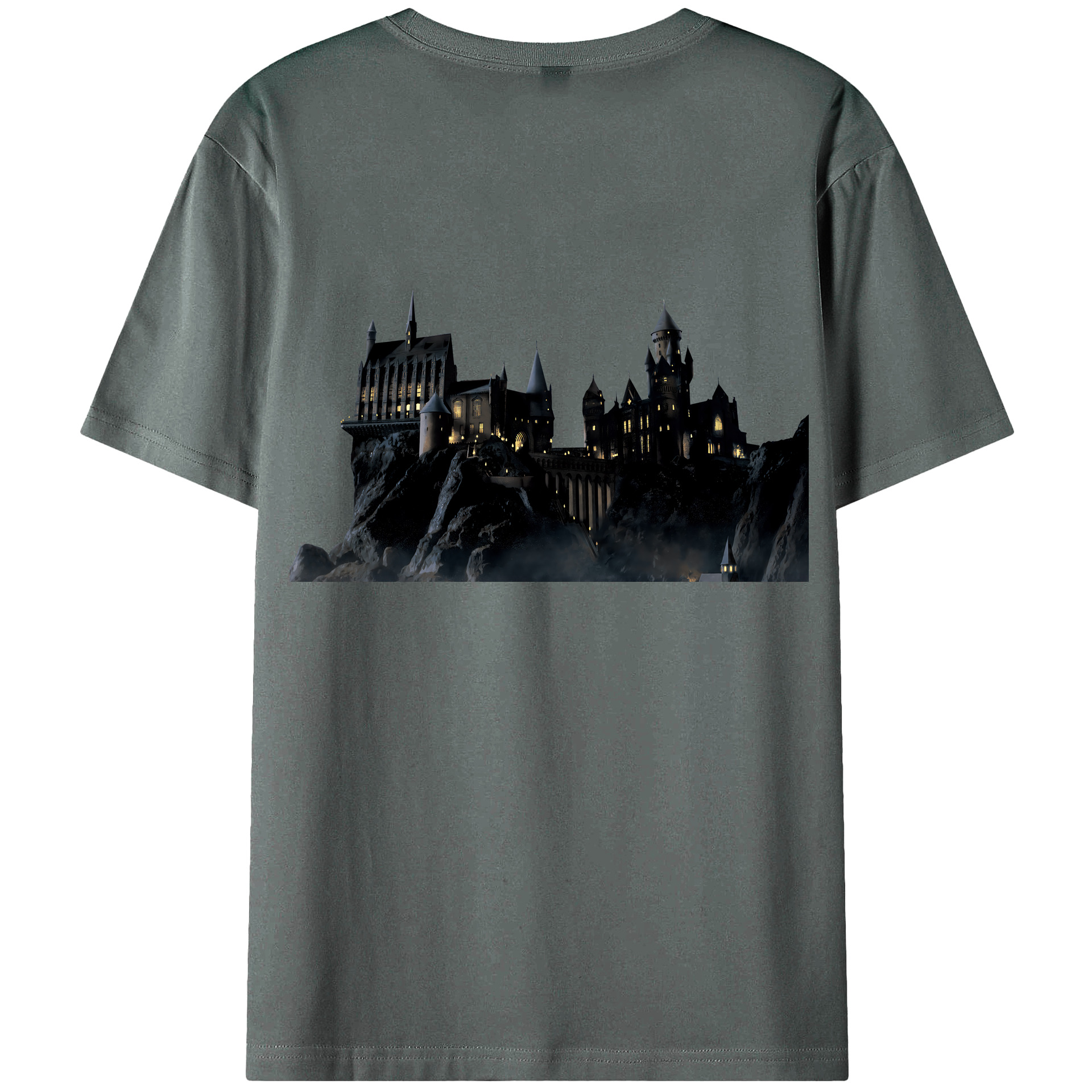 （画像用） Harry Potter ハリー・ポッターシリーズ 綿100％ メンズ半袖Tシャツ（バックプリント） 通気性